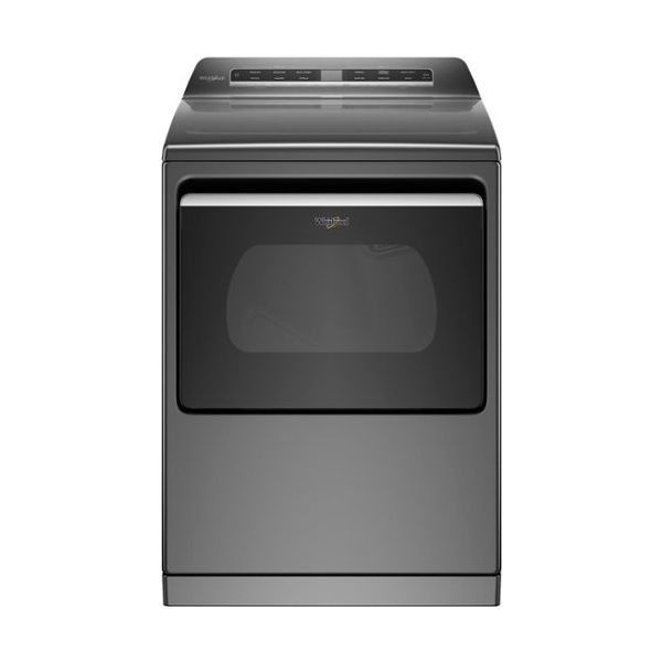 Whirlpool - 7.4 Cu. Ft. Smart Electric Dryer with Steam and Advanced Moisture Sensing - Chrome Shadow