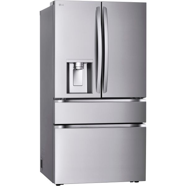LG - Standard-Depth MAX 28.6 Cu. Ft. 4-Door French Door Smart Refrigerator with Full-Convert Drawer - Stainless Steel