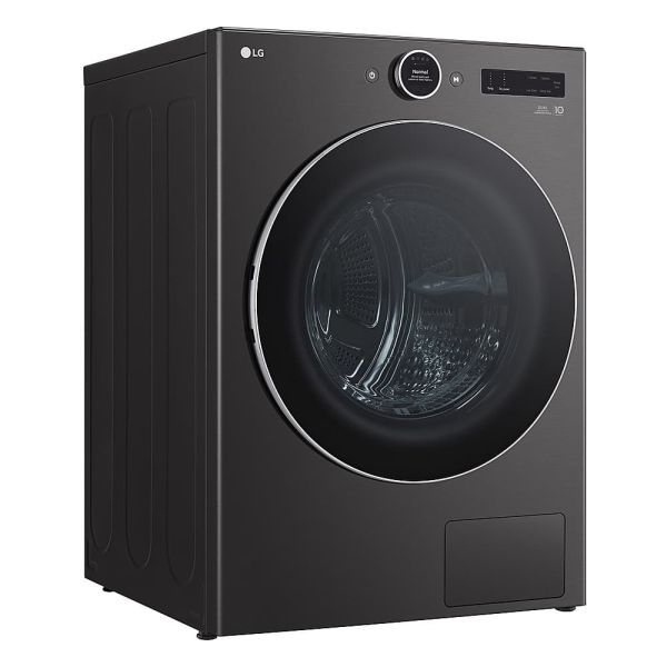 LG - 7.8 Cu. Ft. Stackable Smart Electric Dryer with Ventless Heat Pump Technology - Black Steel
