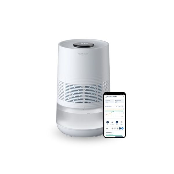 Blueair - InvisibleMist 0.9 gallon Evaporative Premium Smart Top-Fill Humidifier - White