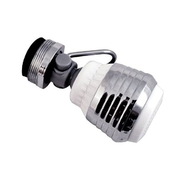 A chrome and white Niagara 1.5 gpm Dual Spray Kitchen Aerator on a white background
