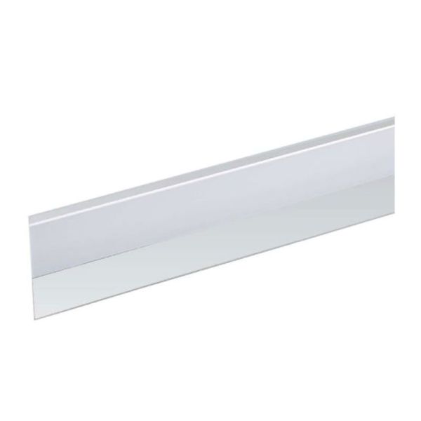 A section of a white Draft Blocking Self Stick Door Sweep on a white background